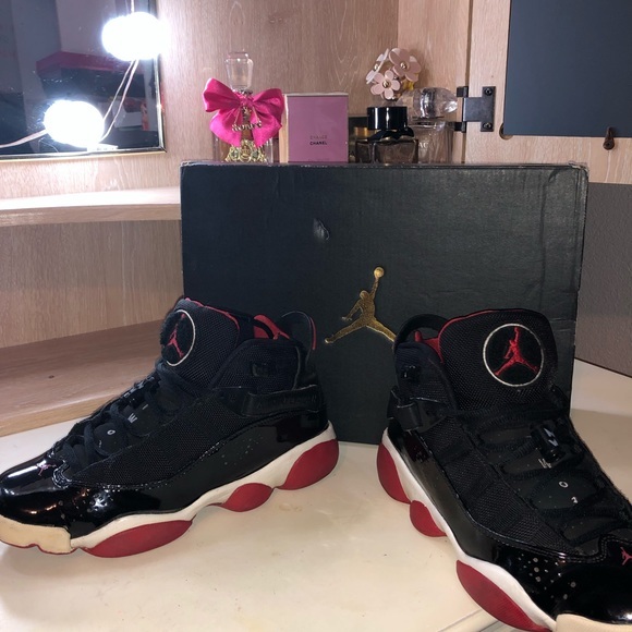 ❤️🖤 Jordan 6 Rings GS 'Bred' Size 5y ❤️🖤 - Picture 3 of 9
